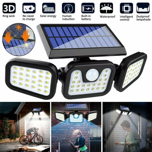 Head led solar security - 3-head, 74