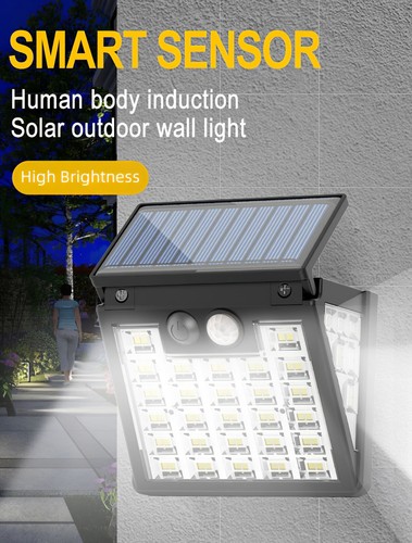 Solar power led pir motion - power,
