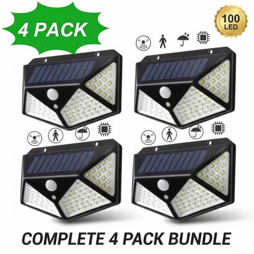 Solar power pir - 4x,