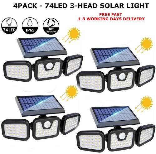 Head led solar - 3-head, 74
