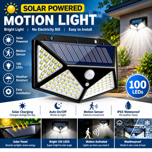 Solar power pir motion - solar,